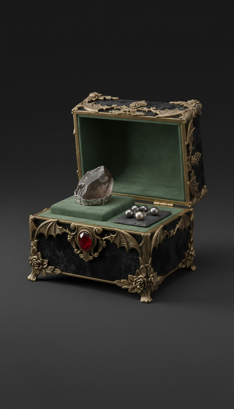Gothic Velvet Jewelry Box