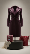 Sculptural Velvet Tailored Coat